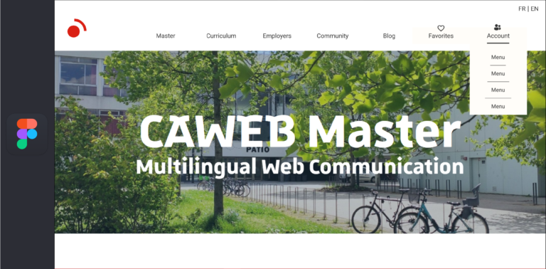Maquett Figma site CAWEB