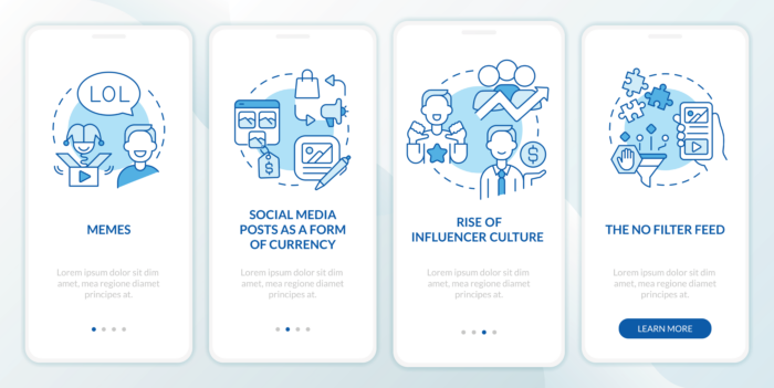 mobile illustrations about social medias