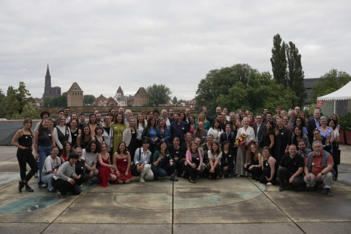 Professors, students, and alumni of Master CAWEB celebrating 20 years together in Strasbourg.