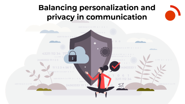 Image illustrating the balance between personalized communication and user privacy concerns.