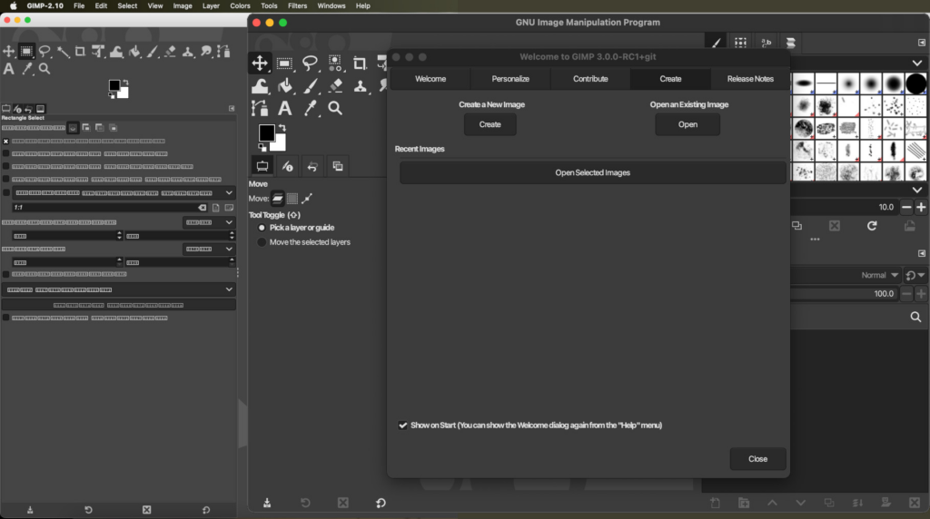interface modulable - source : https://linuxfr.org/news/gimp-3-0-rc2-est-sorti 
